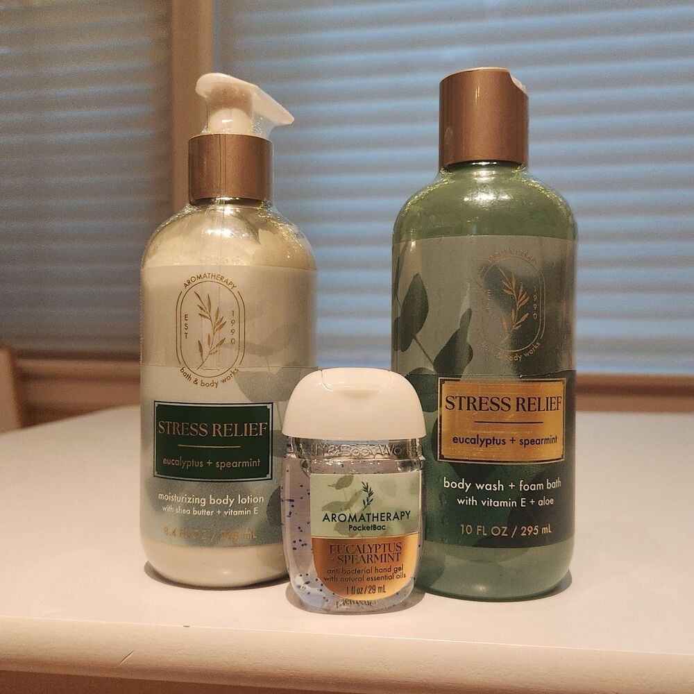 B&BW Stress Relief Aromatherapy Eucalyptus Spearmint Set x3